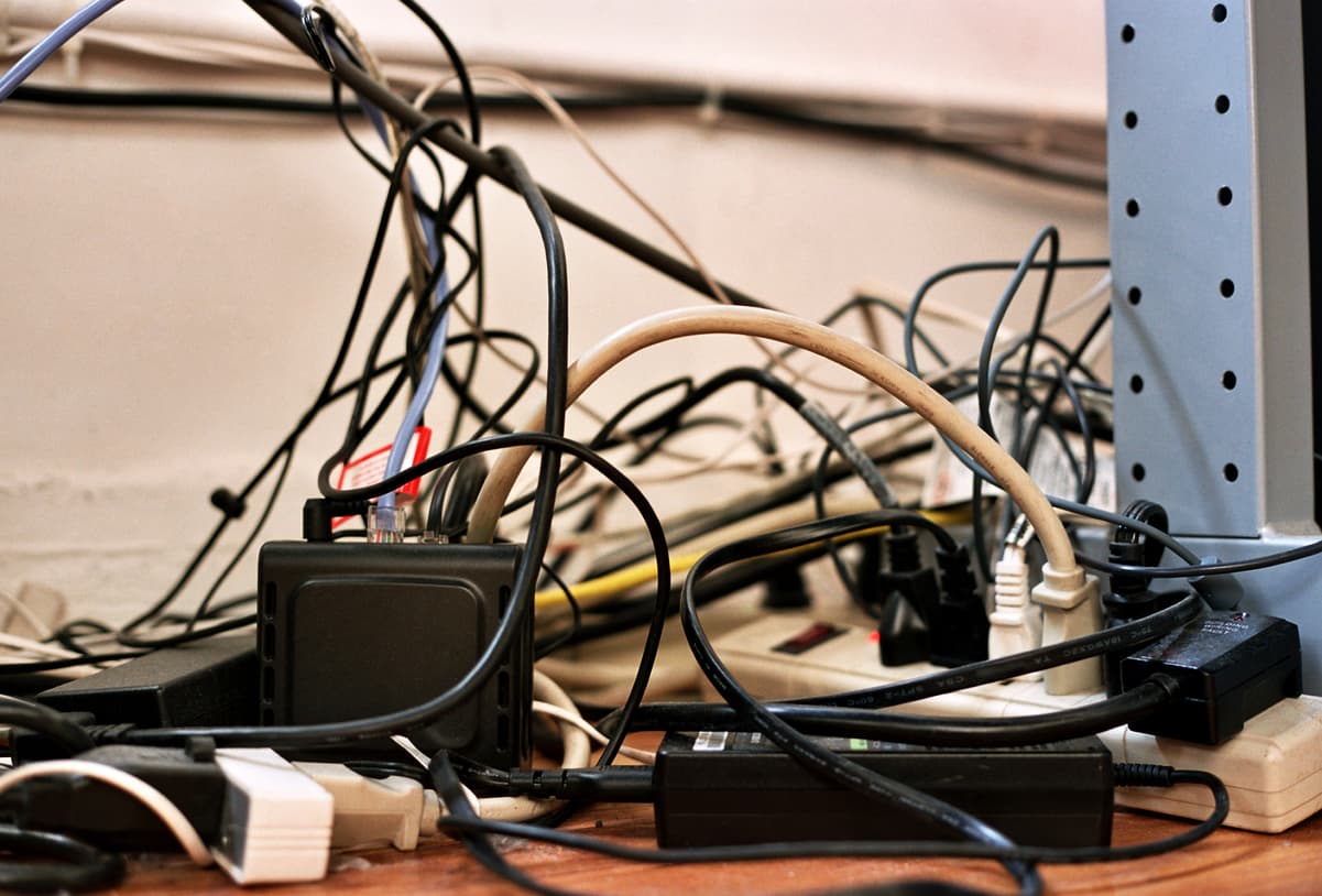 Tangled Electrical Cords