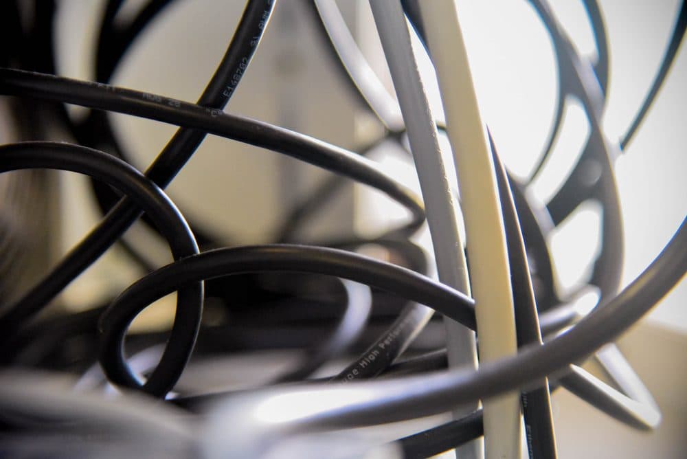 A mess of non-metallic cables